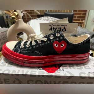 Comme des Garcons PLAY Black and Red Sneakers